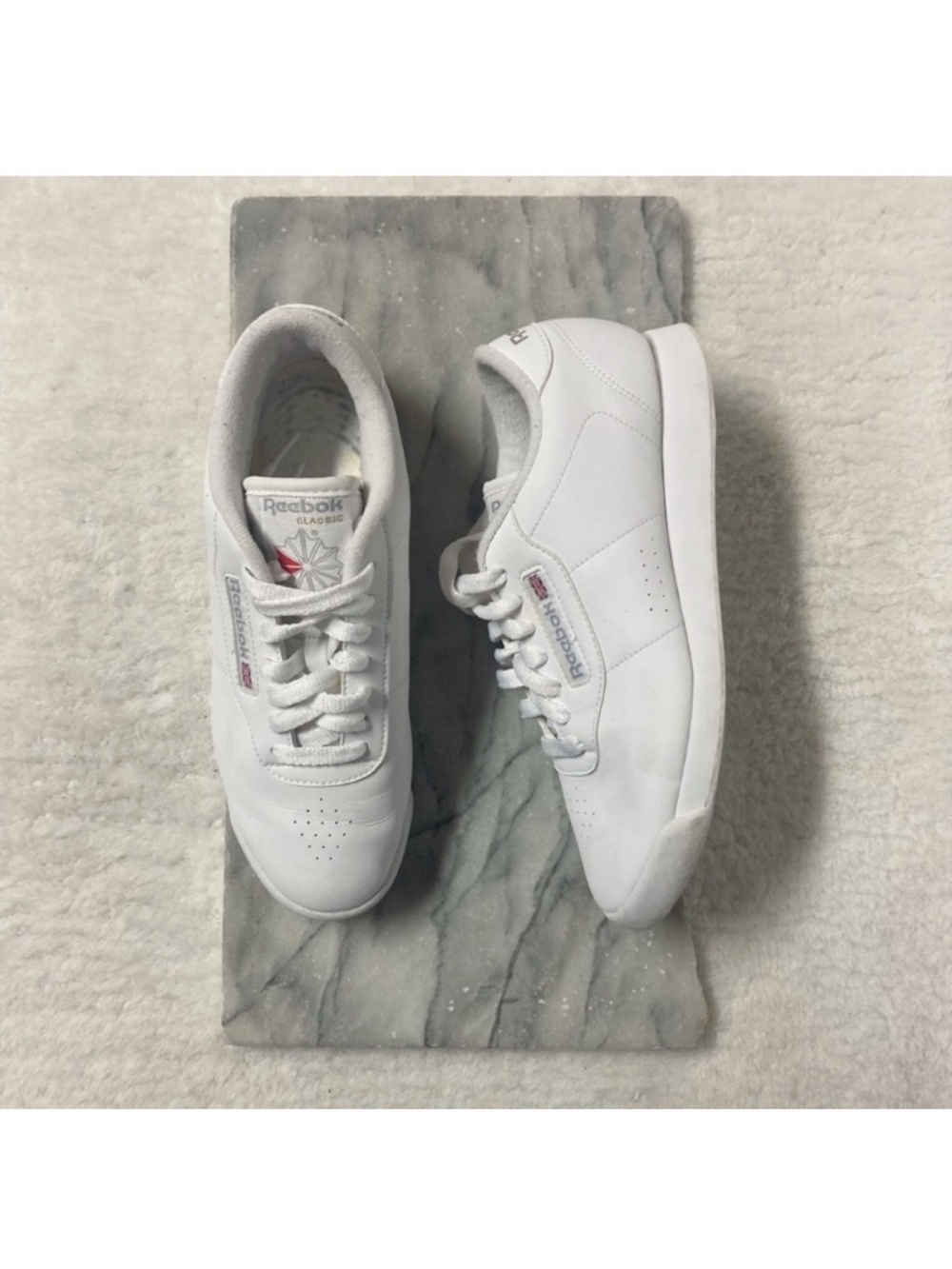 Reebok Princess Classic White Sneakers Runners Women's Size 7.5 Shoes